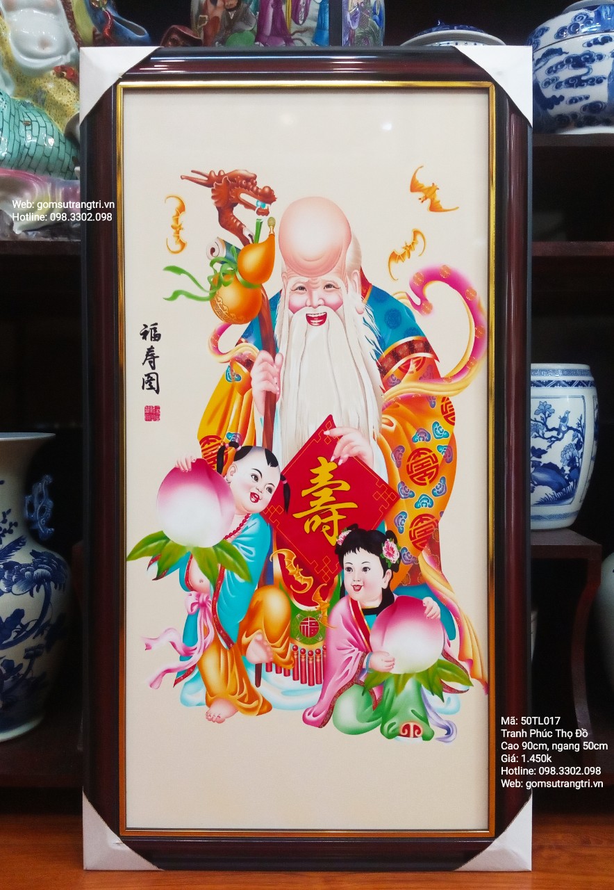 Tranh Sứ Phúc Thọ Đồ (tranh mừng thọ)